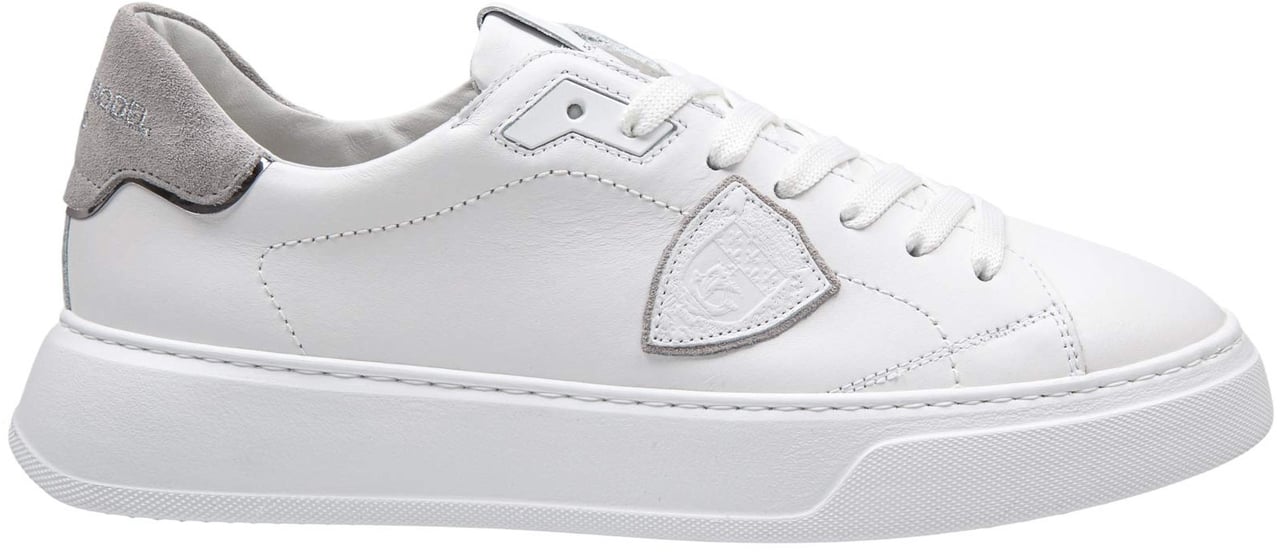 Philippe Model Philippe model sneakers temple low man in leather color white/grey Wit