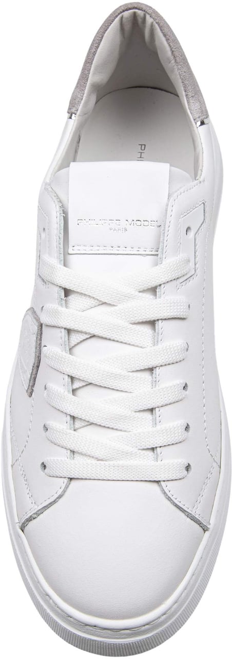 Philippe Model Philippe model sneakers temple low man in leather color white/grey Wit