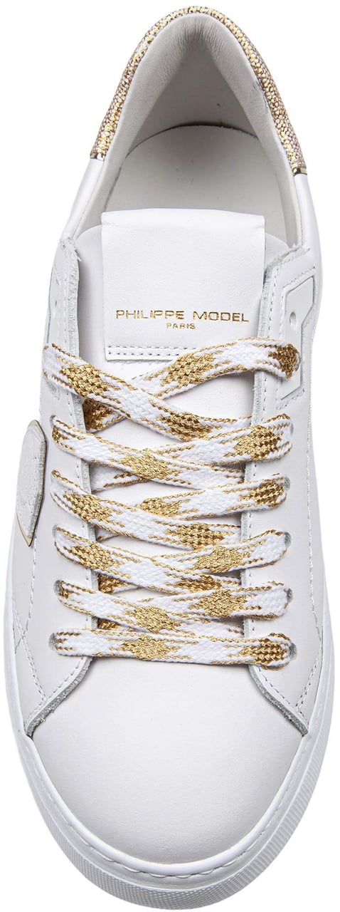 Philippe Model Philippe model temple leather sneakers color white/gold Wit