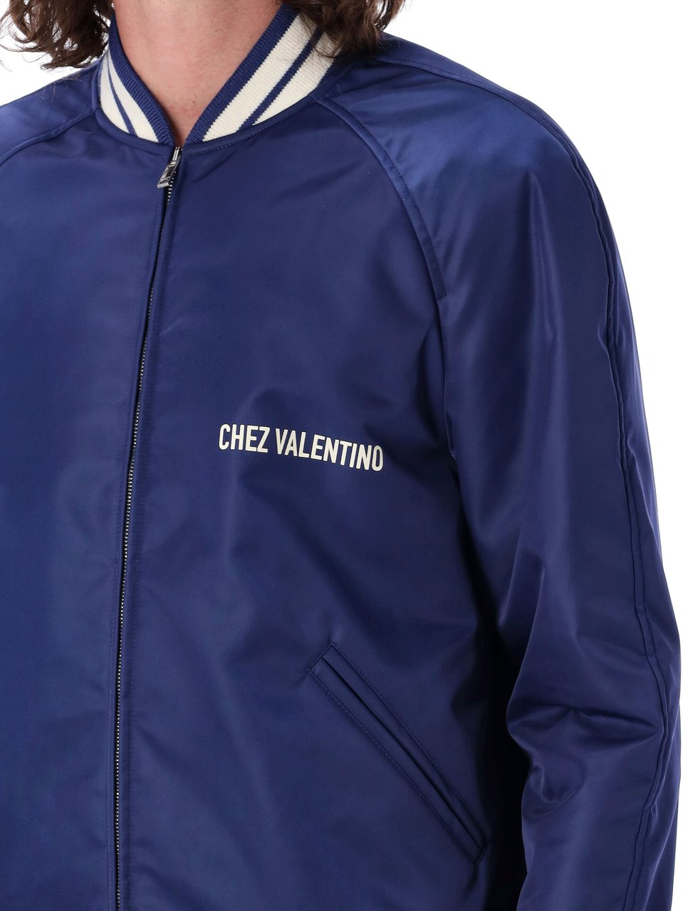 Valentino Garavani Bomber Chez Valentino Blu Blauw