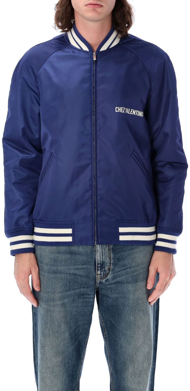 Valentino Garavani Bomber Chez Valentino Blu Blauw