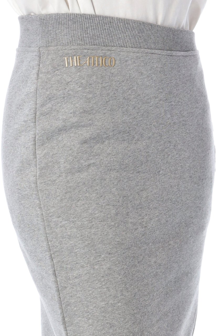 The Attico Midi Skirt Fleece Grigio Grijs