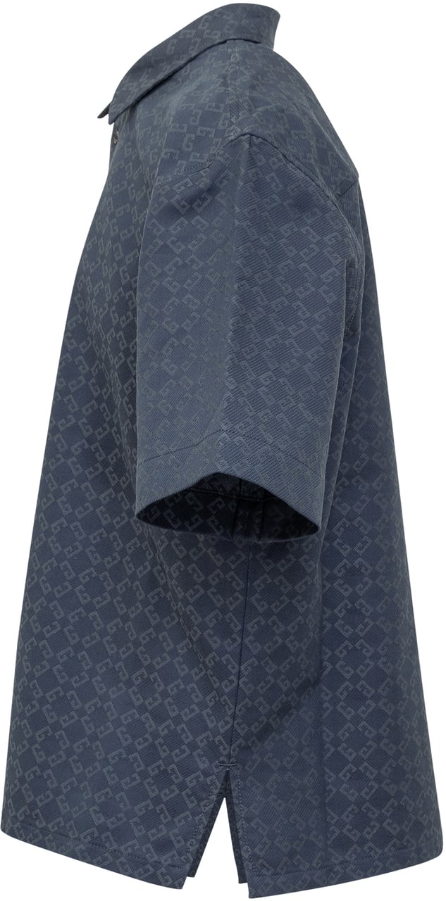 Givenchy Camicia Jacquard Monogram Blauw