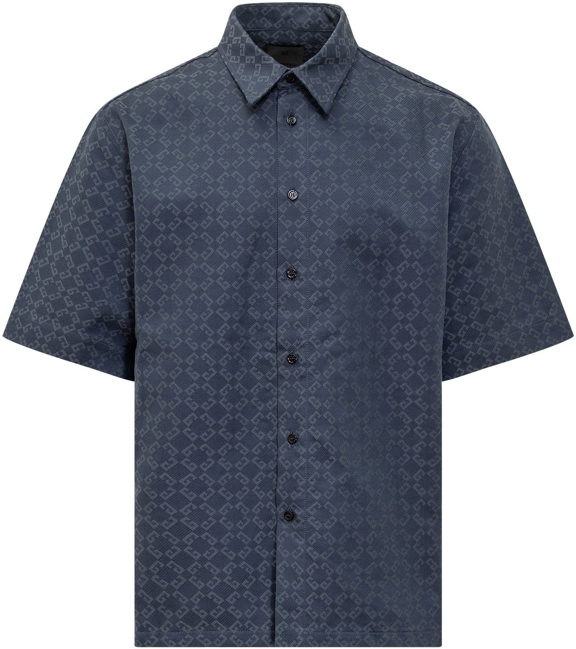 Givenchy Camicia Jacquard Monogram Blauw