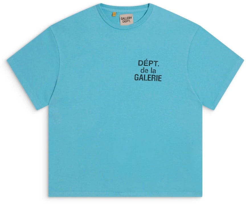 GALLERY DEPT Gallery Dept. French Tee 'Light Teal' Blauw