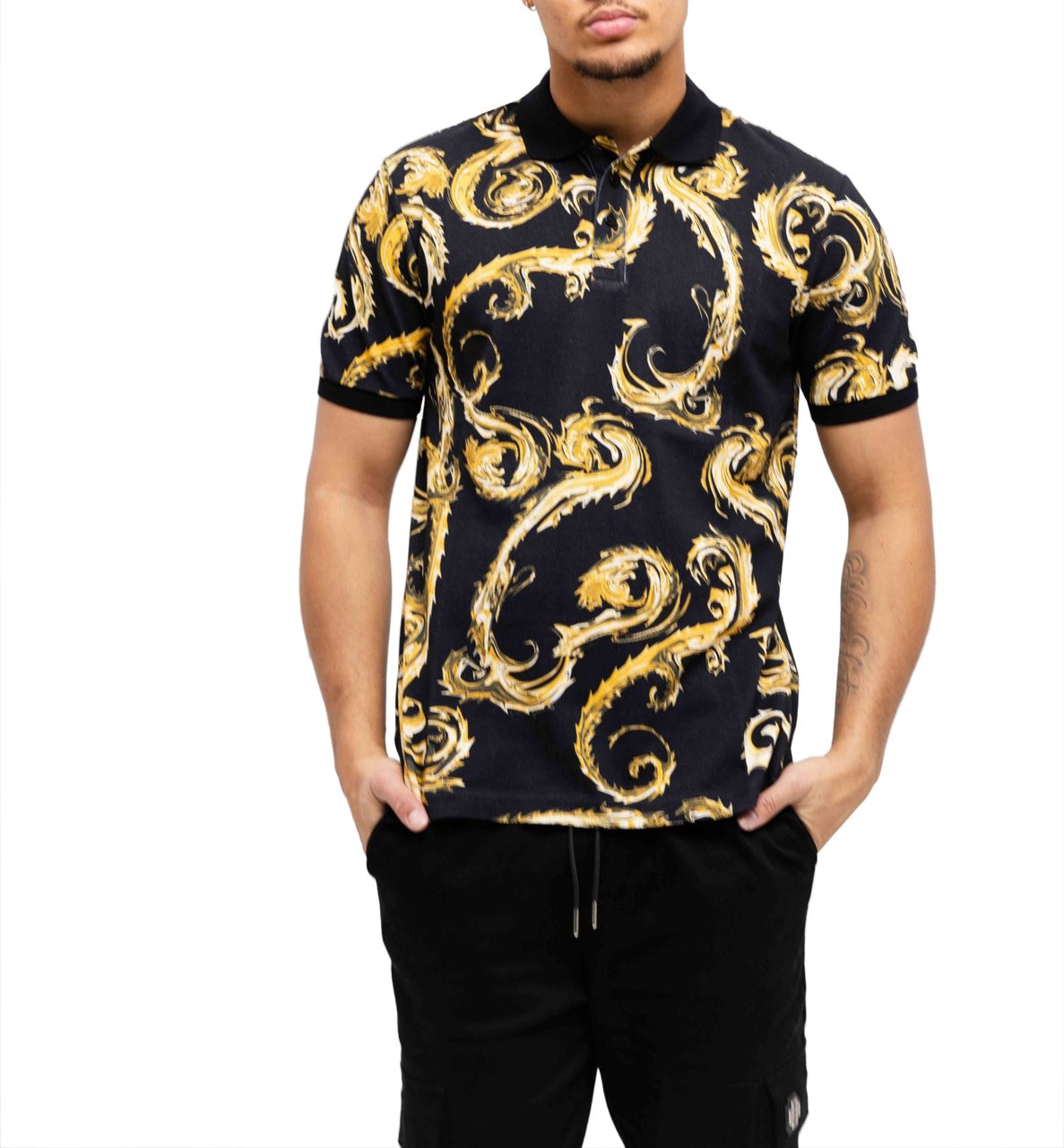 Versace Jeans Couture T-Shirts And Polos Black Zwart