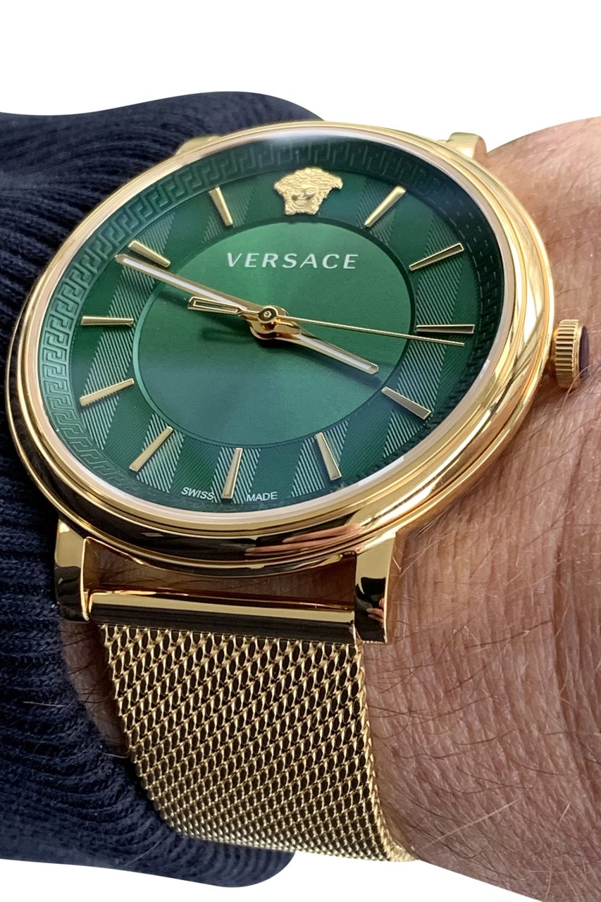 Versace VE5A00820 V-Circle heren horloge 44 mm Groen
