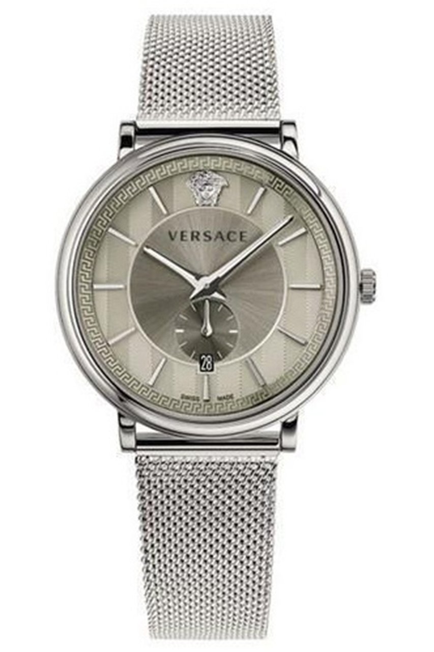 Versace VBQ060017 V-Circle Silver heren horloge 42 mm Zilver