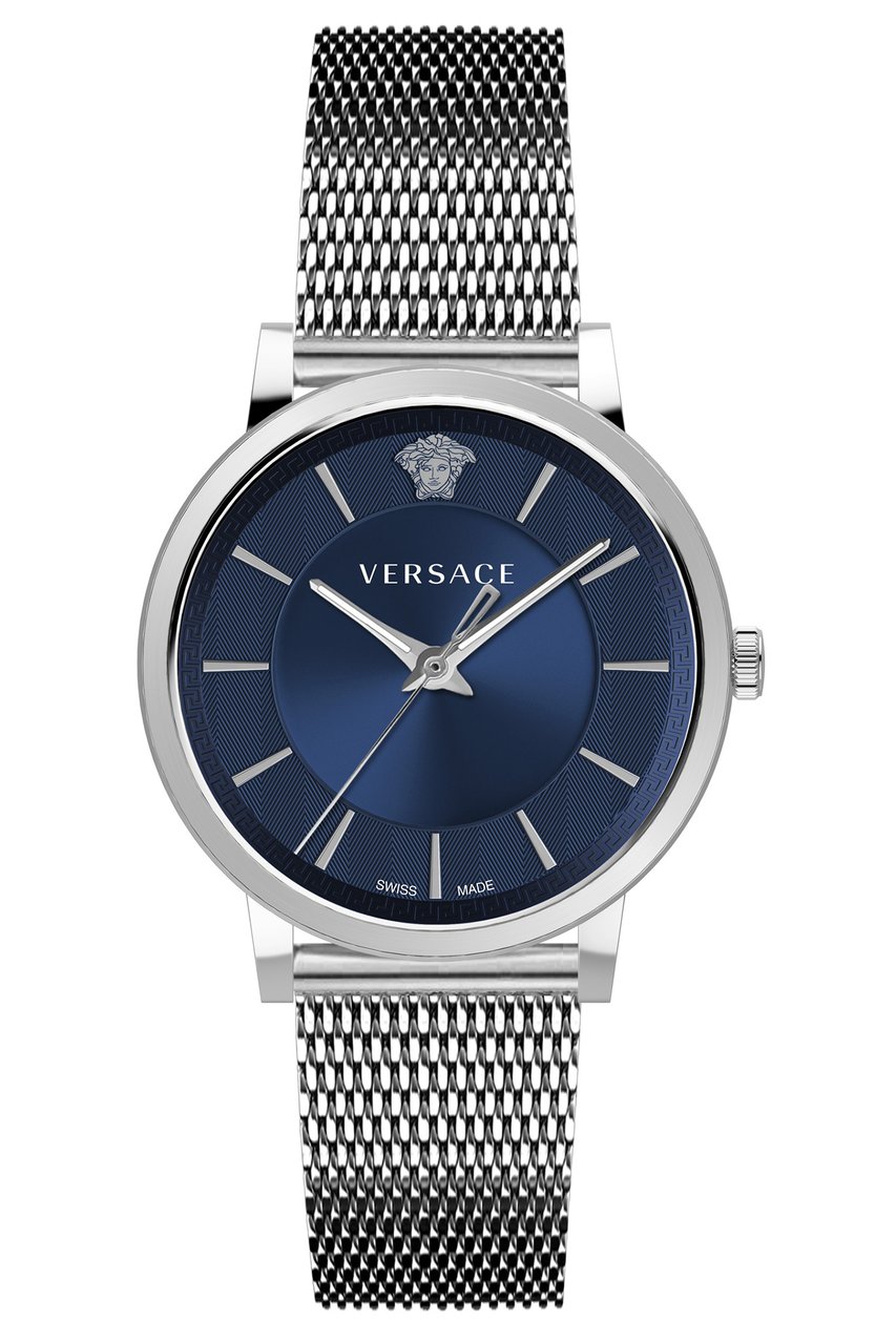 Versace VE5A00520 V-Circle heren horloge 44 mm Blauw