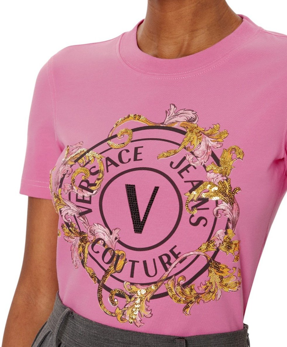 Versace Jeans Couture Dames T-shirt Roze