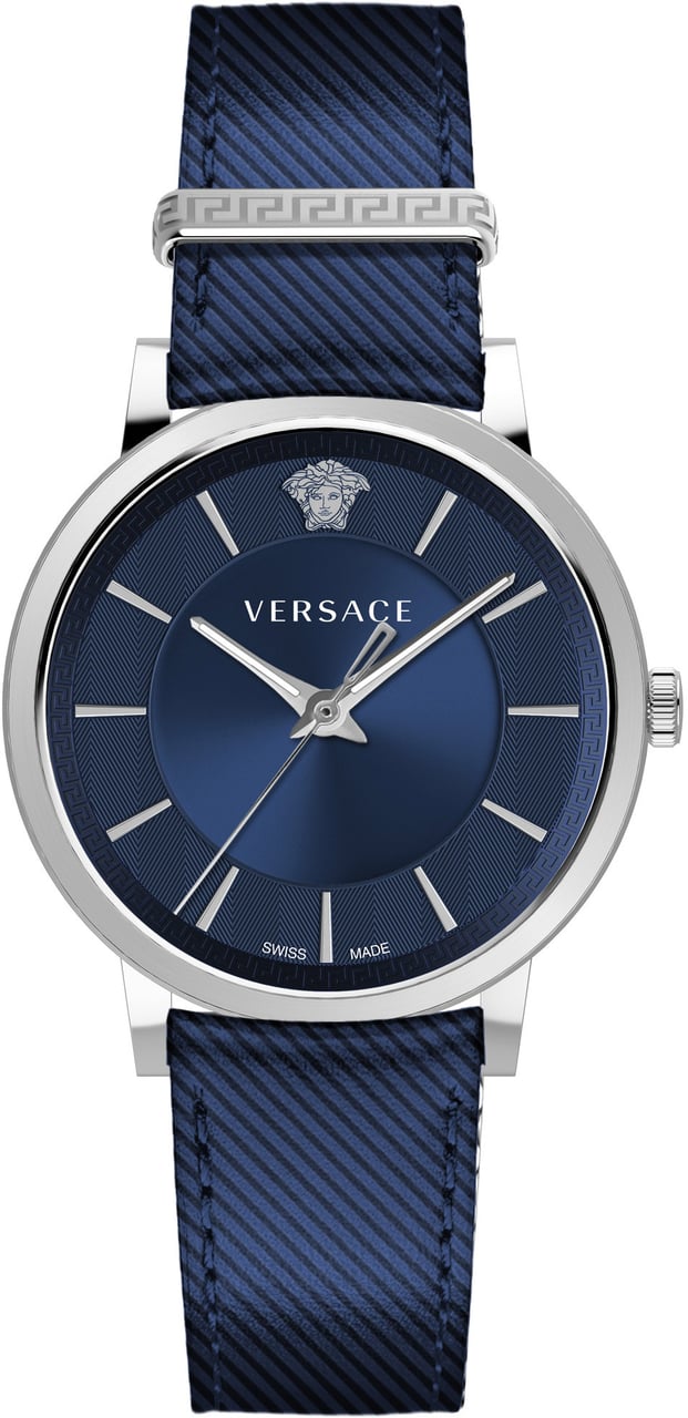 Versace VE5A00120 V-Circle heren horloge 44 mm Blauw