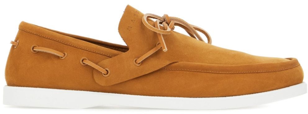 Marni chaussures en daim a lacets Bruin