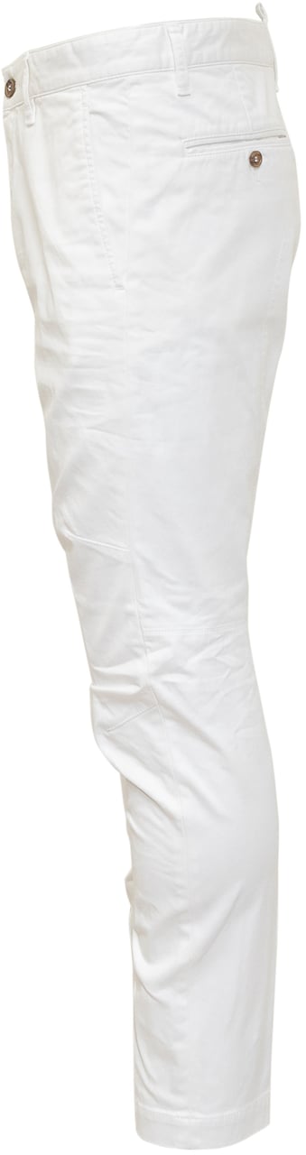 Dsquared2 Dsquared2 White cotton stretch chino pants Wit