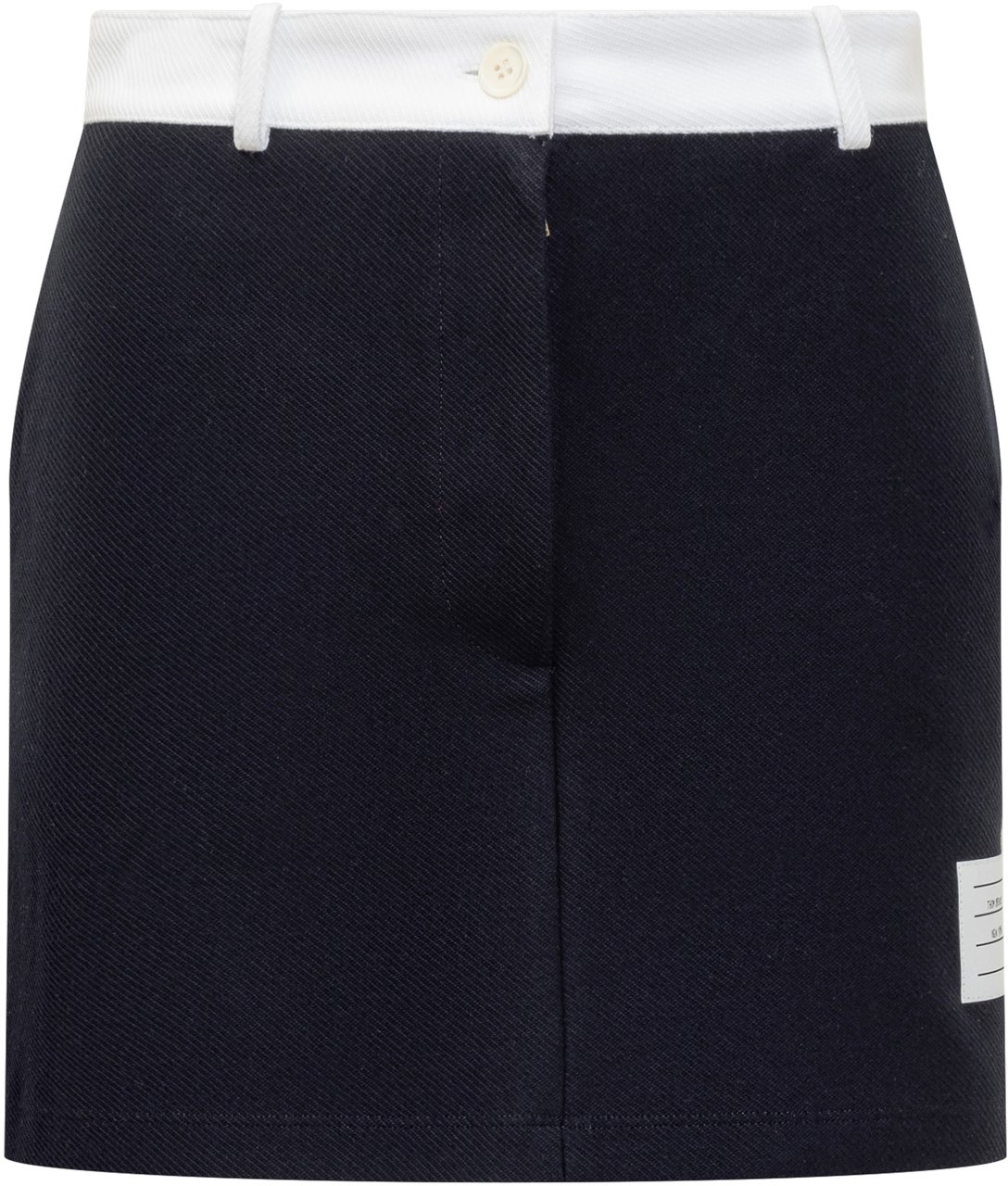 Thom Browne Thom Browne Midnight blue cotton mini skirt Blauw