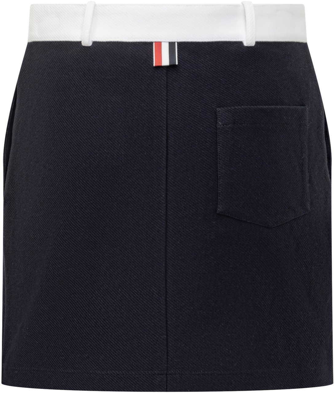 Thom Browne Thom Browne Midnight blue cotton mini skirt Blauw