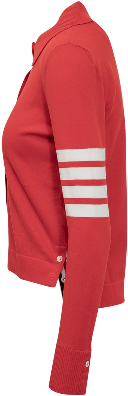 Thom Browne Thom Browne Red cotton polo shirt Rood