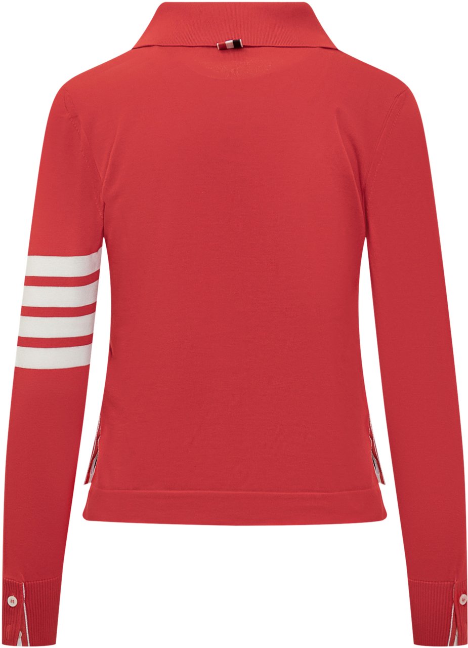 Thom Browne Thom Browne Red cotton polo shirt Rood