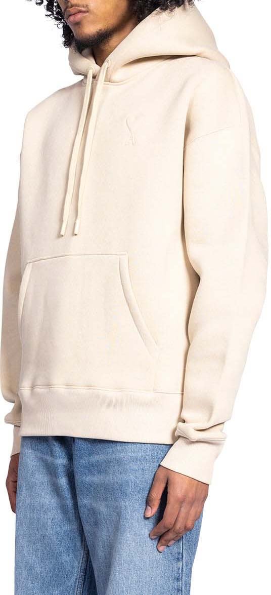 AMI Paris BOXY EMBOSSED HOODIE GINGER Beige