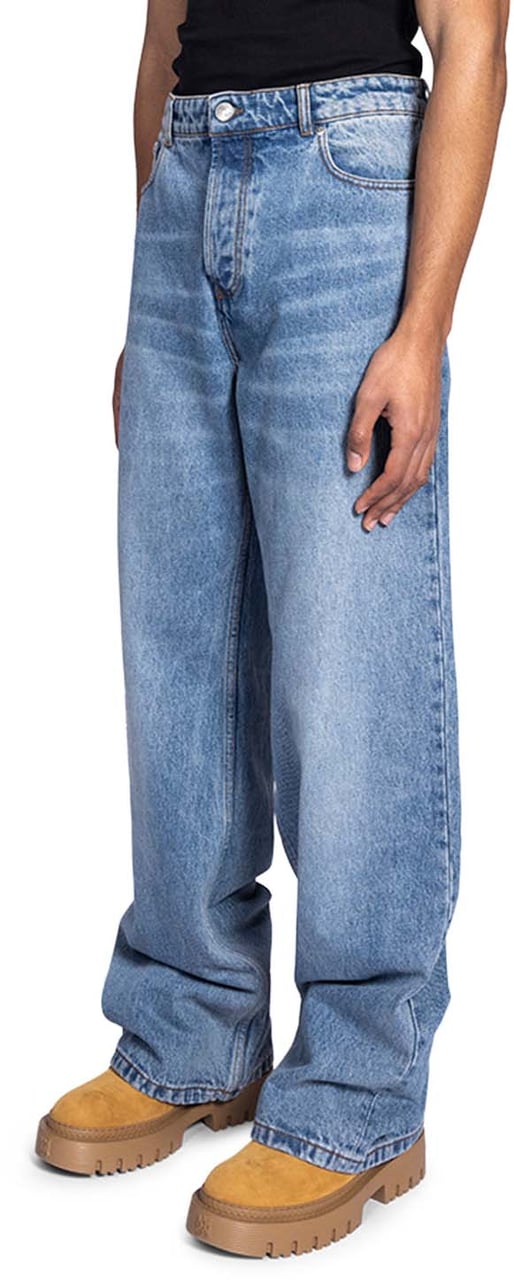 AMI Paris LOOSE/LARGE LARGE FIT JEANS USED BLUE Blauw