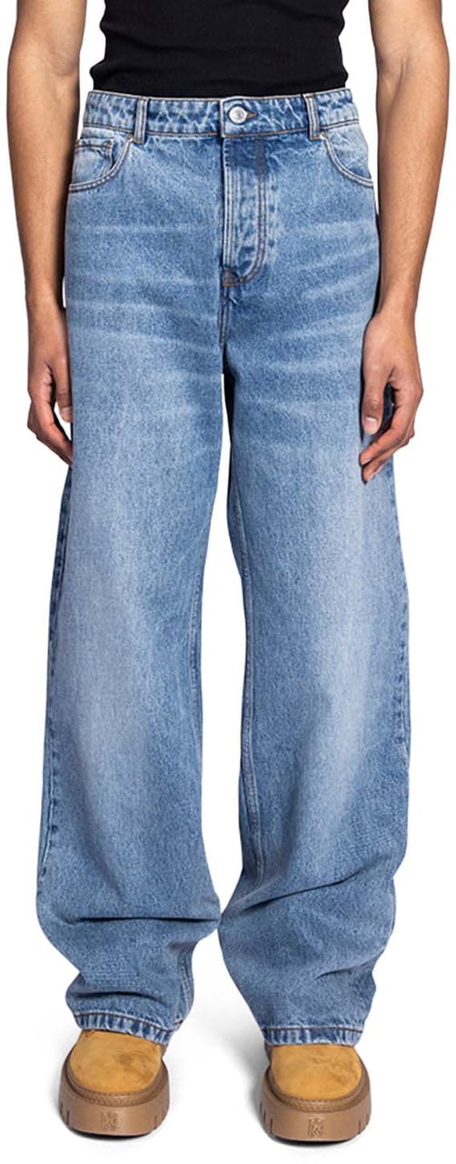 AMI Paris LOOSE/LARGE LARGE FIT JEANS USED BLUE Blauw