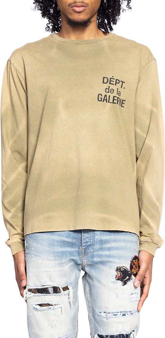 GALLERY DEPT Gallery Dept. French Longsleeve 'Olive' (Vintage Washing) Donkergroen