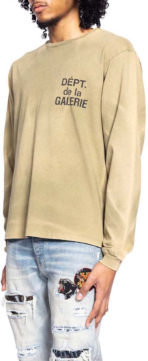 GALLERY DEPT Gallery Dept. French Longsleeve 'Olive' (Vintage Washing) Donkergroen