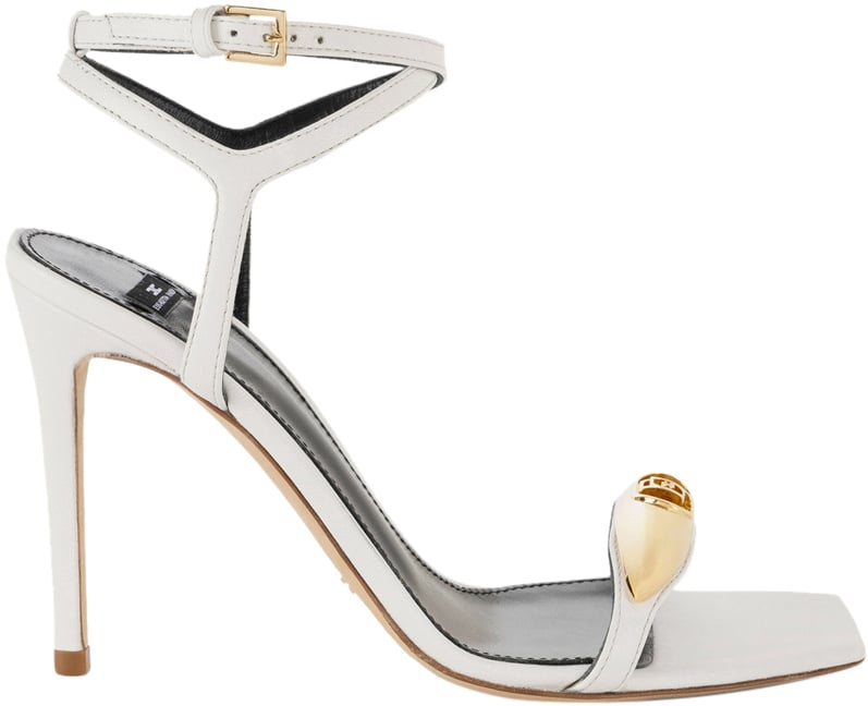 Elisabetta Franchi Sandals Ivory Wit