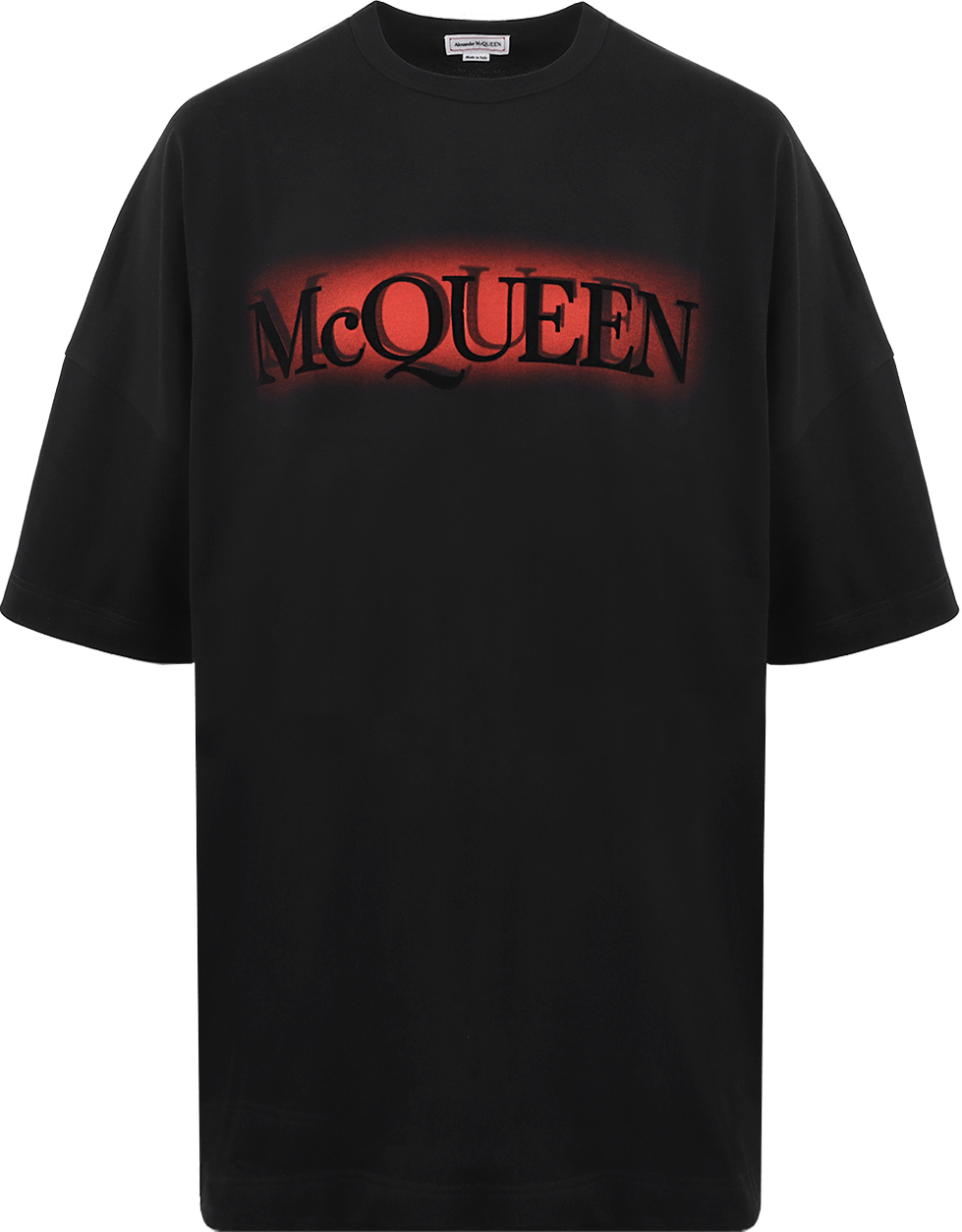 Alexander McQueen Heren Glow Logo T-shirt Zwart Zwart