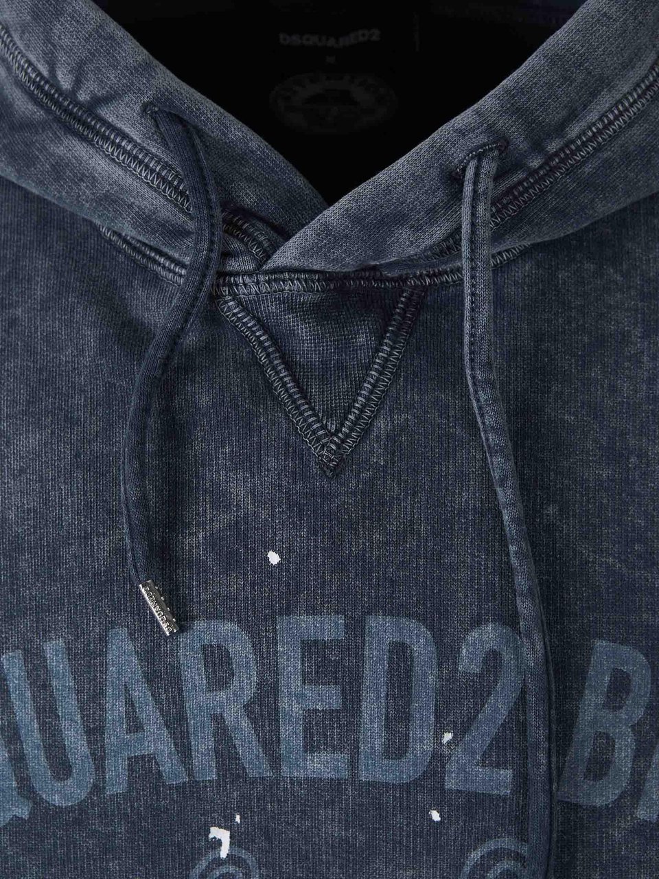 Dsquared2 Cotton Hooded Sweatshirt Blauw