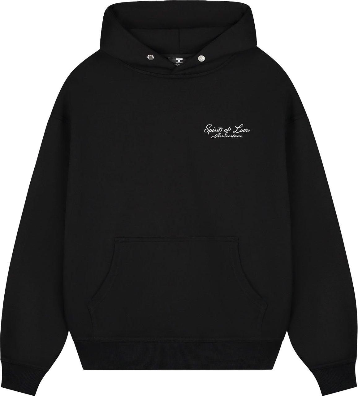 JORCUSTOM SpiritOfLove Oversized Hoodie Black Zwart