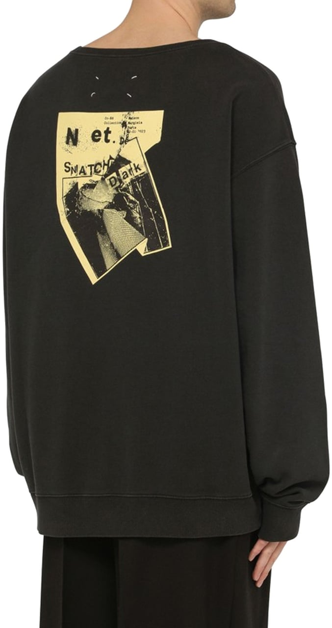 Maison Margiela Maison Margiela Cotton Oversize Sweatshirt Zwart