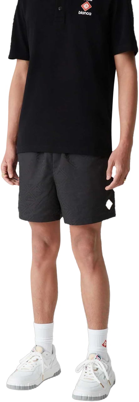 Casablanca Monogram Jacquard Swimsuit Zwart