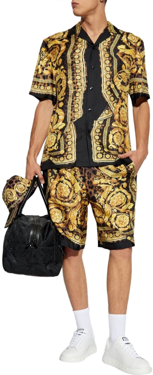 Versace Versace Printed silk bermuda shorts Divers