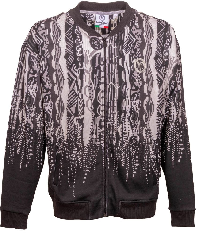 Carlo Colucci Carlo Colucci Allover Print Vest Dark Grey Grijs