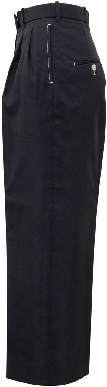 Thom Browne Pantaloni a Vita Alta Blauw