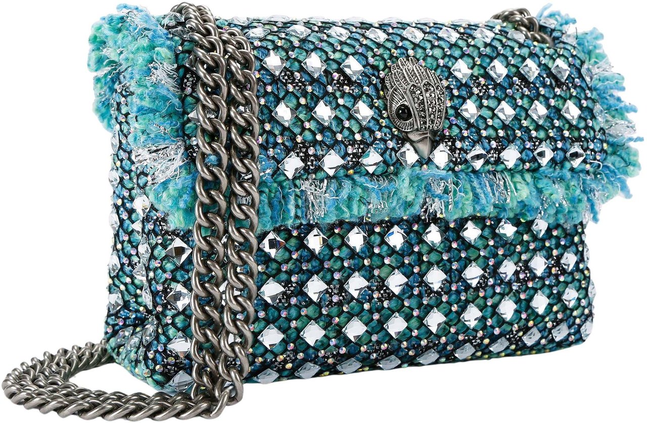Kurt Geiger London Mini Kensington Tweed Green Groen