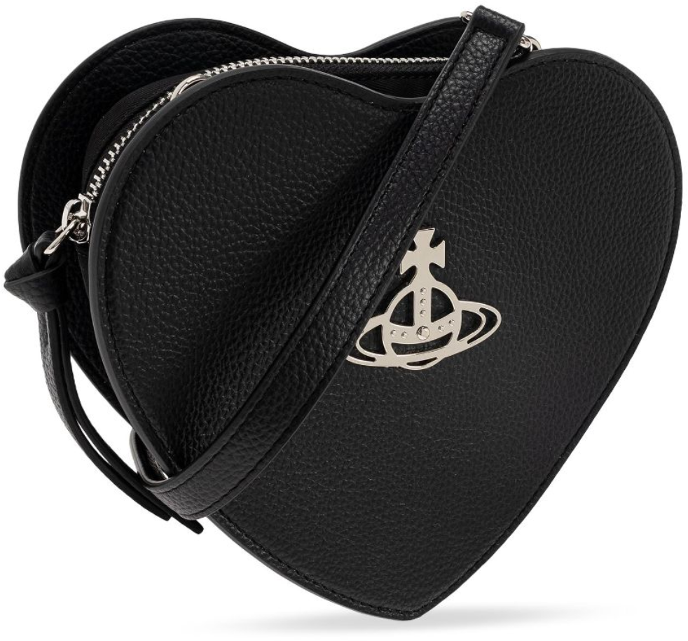 Vivienne Westwood Louise Heart Crossbody Black Zwart