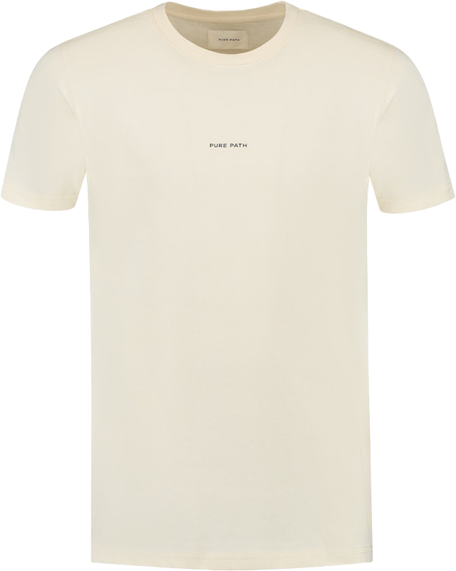 Pure Path Pure Path Regular Fit Crewneck SS T-Shirts Beige