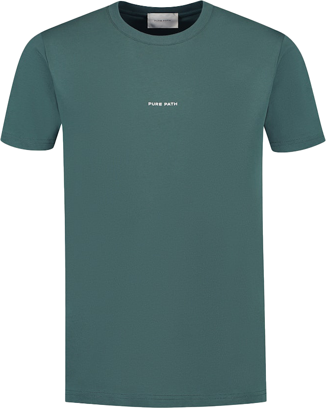 Pure Path Pure Path Regular Fit Crewneck SS T-Shirts Groen