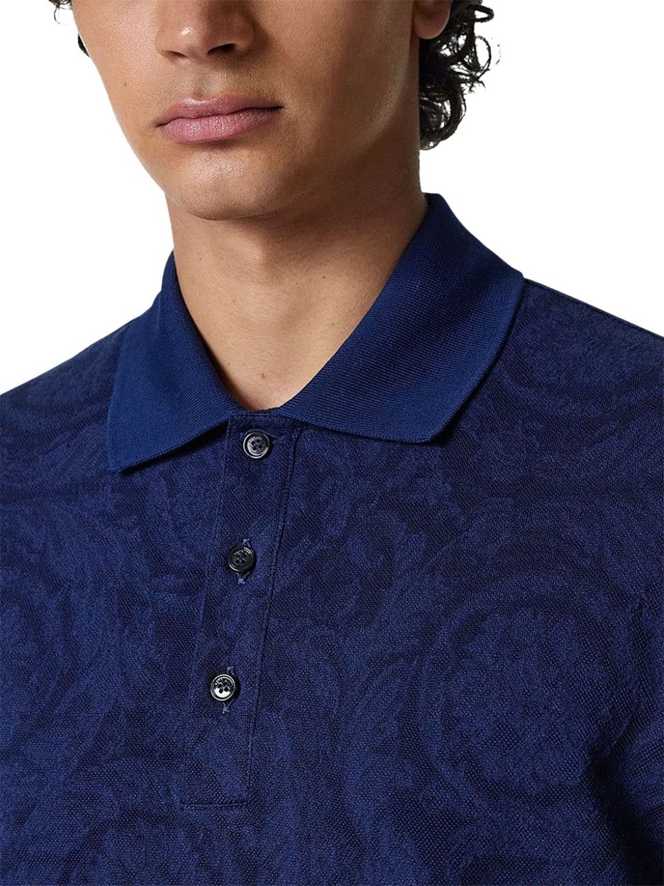 Versace T-Shirts And Polos Blue Blauw