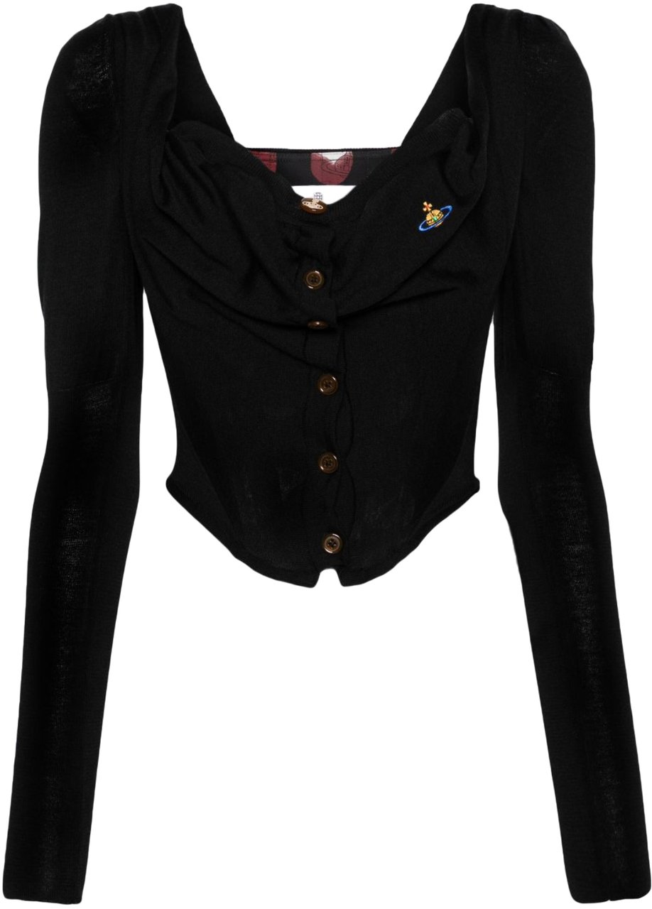 Vivienne Westwood Bea Corset Cardi Black Zwart