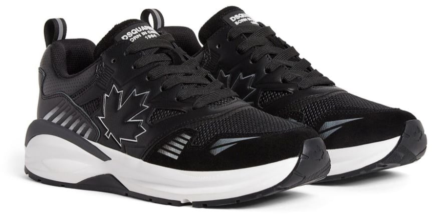Dsquared2 Heren Lace-Up Low Top Sneakers Zwart