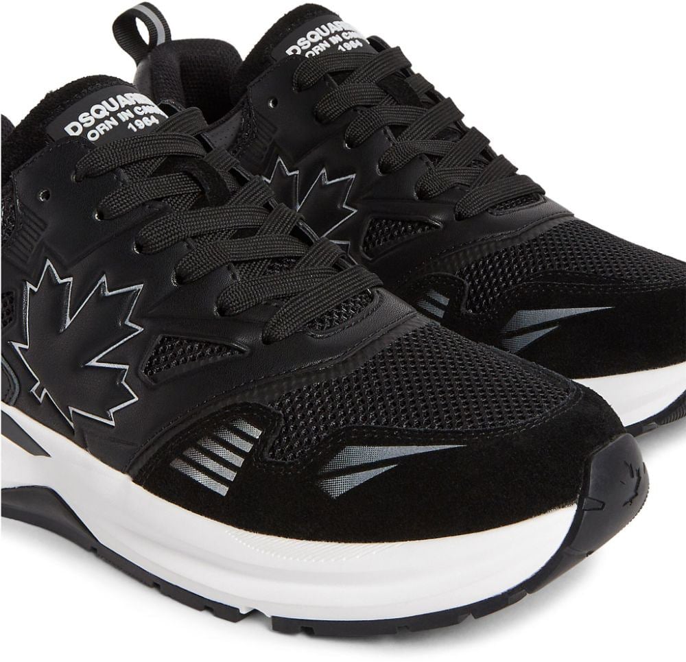 Dsquared2 Heren Lace-Up Low Top Sneakers Zwart