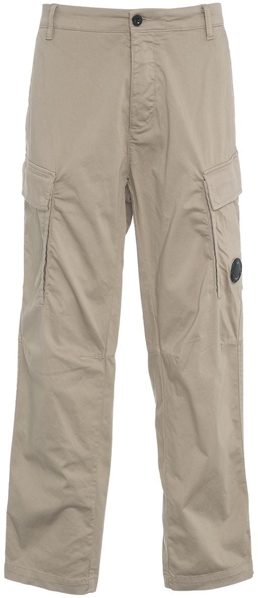 CP Company Stretch Sateen Loose Cargo Pants Vintage Khaki Bruin
