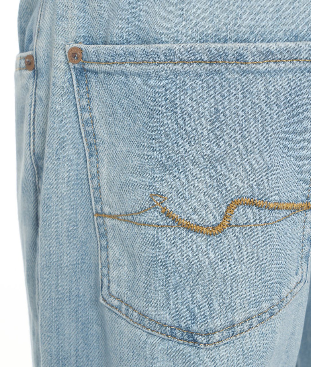 7 For All Mankind Straight jeans 'The Straight Outline' Blauw