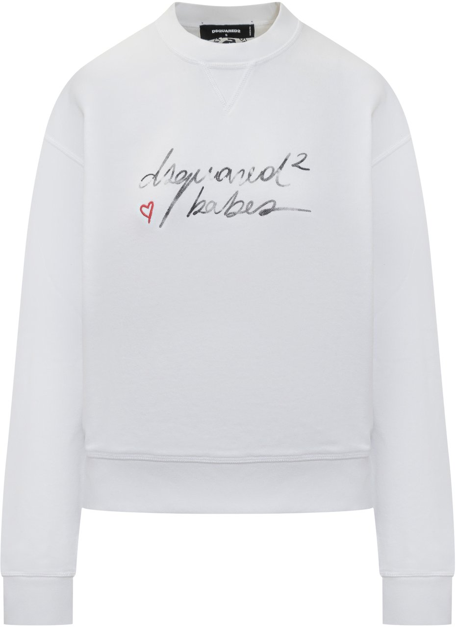 Dsquared2 Felpa Girocollo Wit