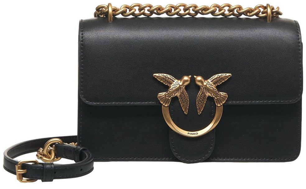 Pinko Bags Neroantique Gold Goud