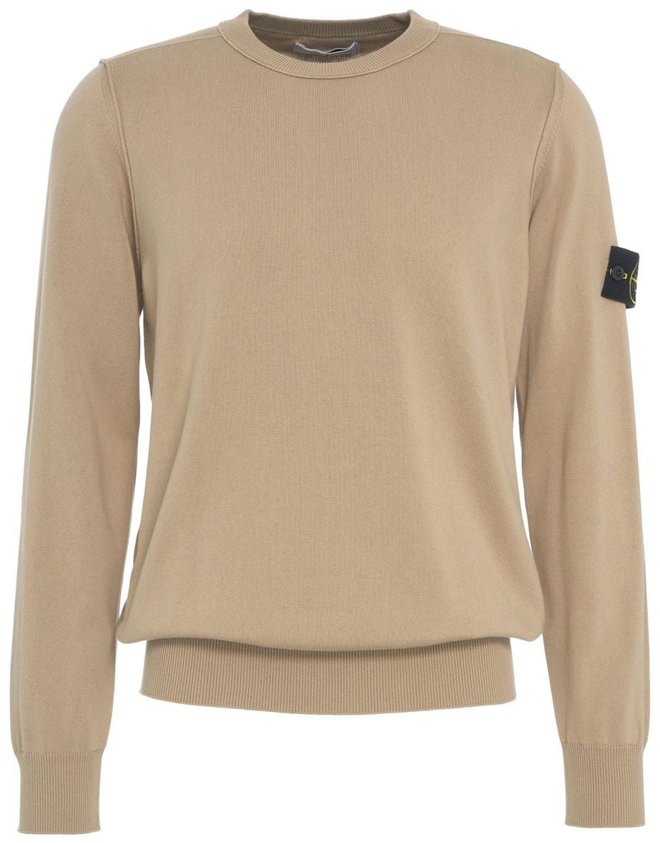 Stone Island Knit pullover with logo detail Bruin