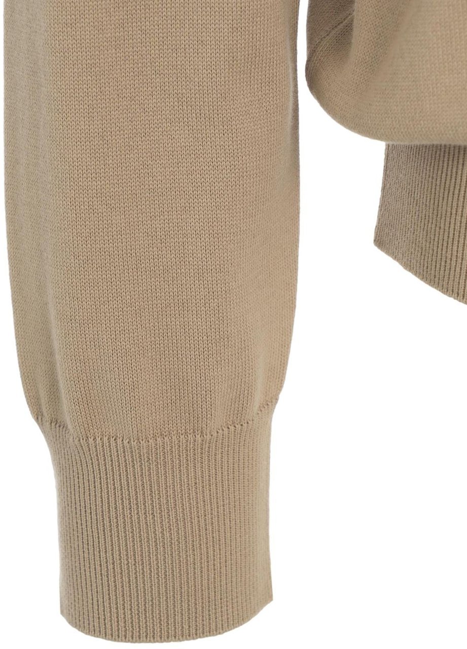 Stone Island Knit pullover with logo detail Bruin