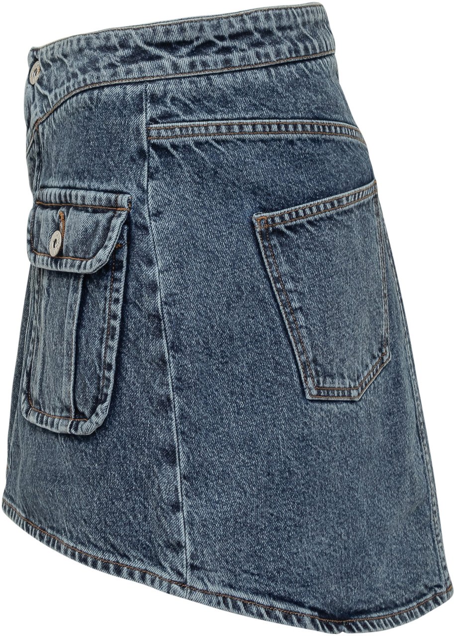J.W. Anderson Patch Pocket Mini Skirt Mid Blue Blauw